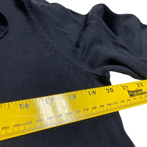 Jones Wear Dress‎ Black Crop L Ruffled Cardigan Sweater NWT Holiday Party - Picture 7 of 11